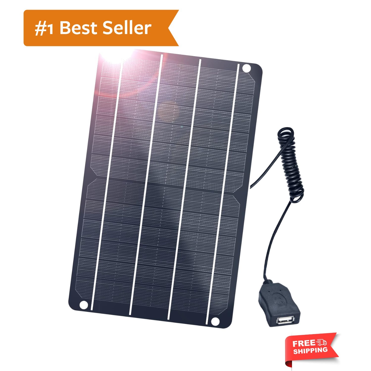 6W Mini USB Solar Panel, Waterproof Monocrystalline Module DIY Kit with PET …