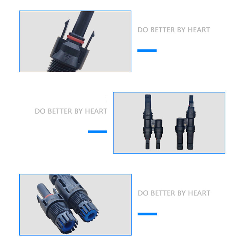 Solar Panel Connectors IP67 Waterproof Y/T Type / Straight Photovoltaic Plug