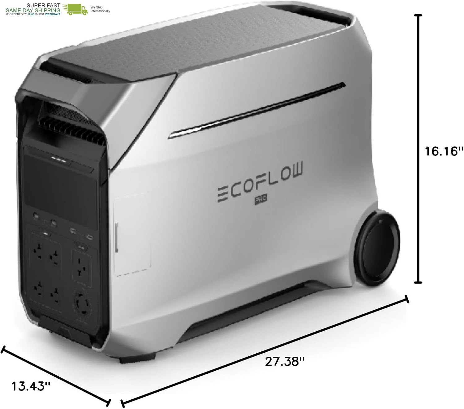 Pro 3 Portable Power Station, 4096Wh LFP Battery, Expandable to 48Kwh, 120/240V