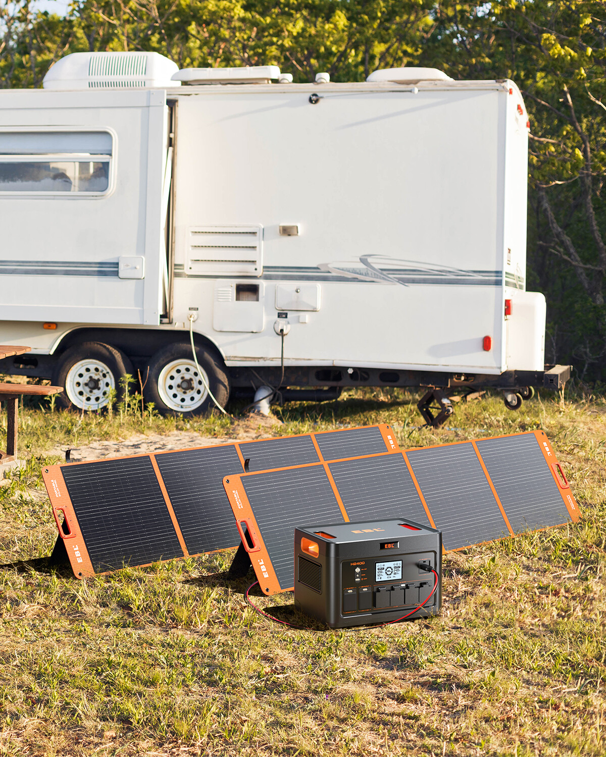 EBL Solar 2400W Portable Power Station Battery LiFePO4 for Outdoor Camping, RV