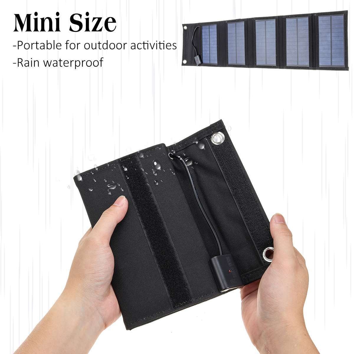 100 Watt Portable Solar Power Bank Solar Panel Charger Phone Camping Waterproof