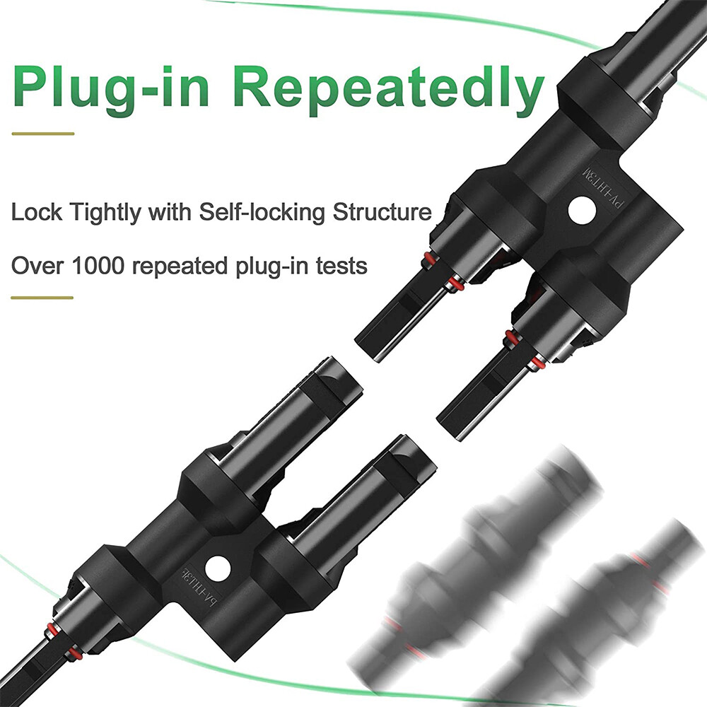 Solar Panel Y T Branch Connectors 1 to 2 1 to 3 1 to 4 IP67 Waterproof 30A MC4
