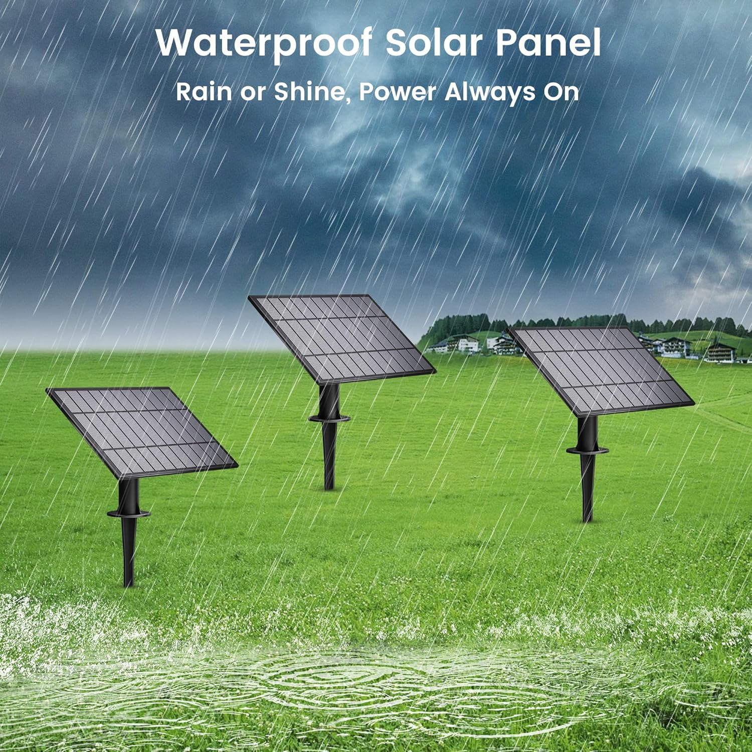 Replacement Solar Panel – Compatible with Solar Powered Outdoor String Lights –