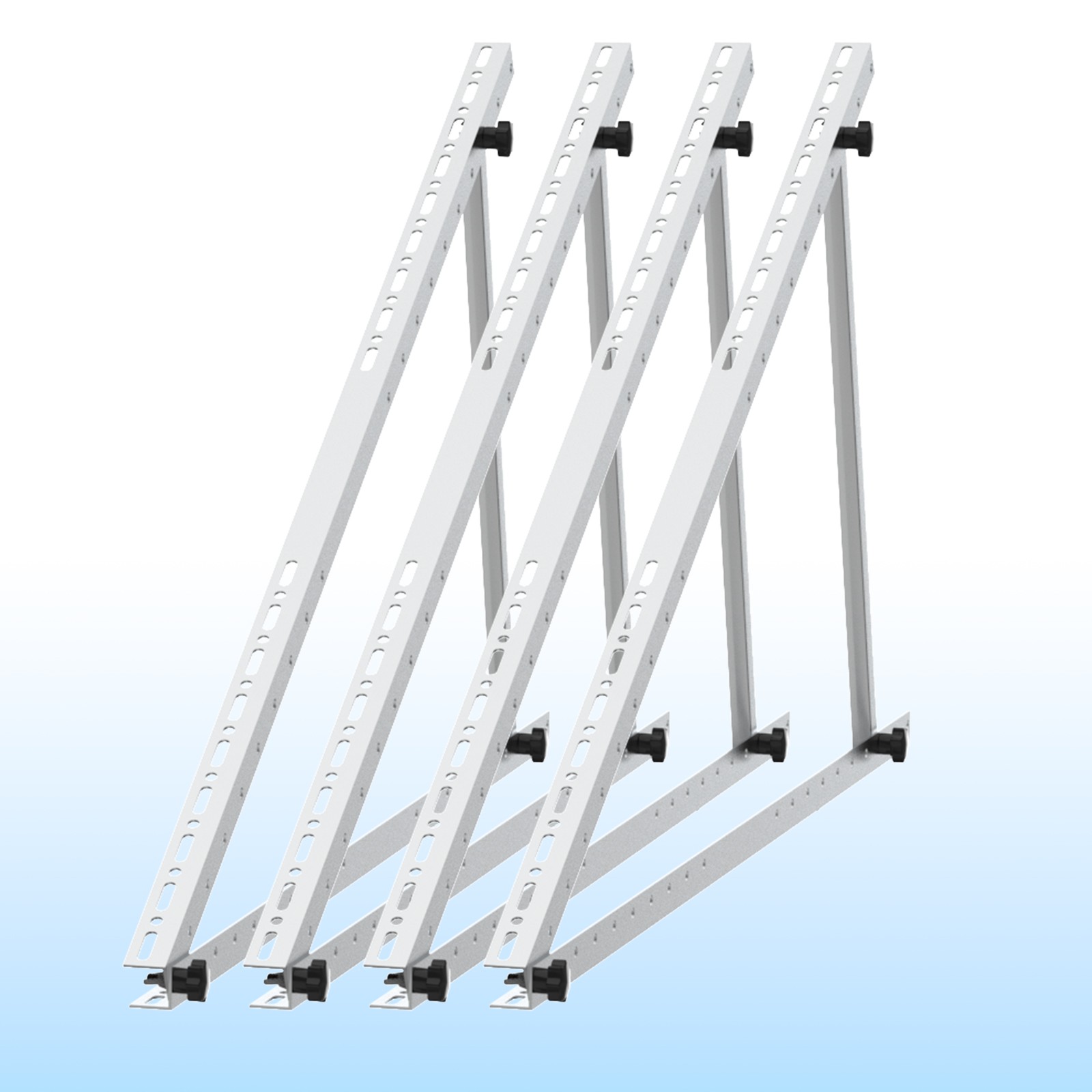 2 Set 114cm Solar Panel Mounting Bracket Tilt Balcony Flat Roof 0-90° Adjustable