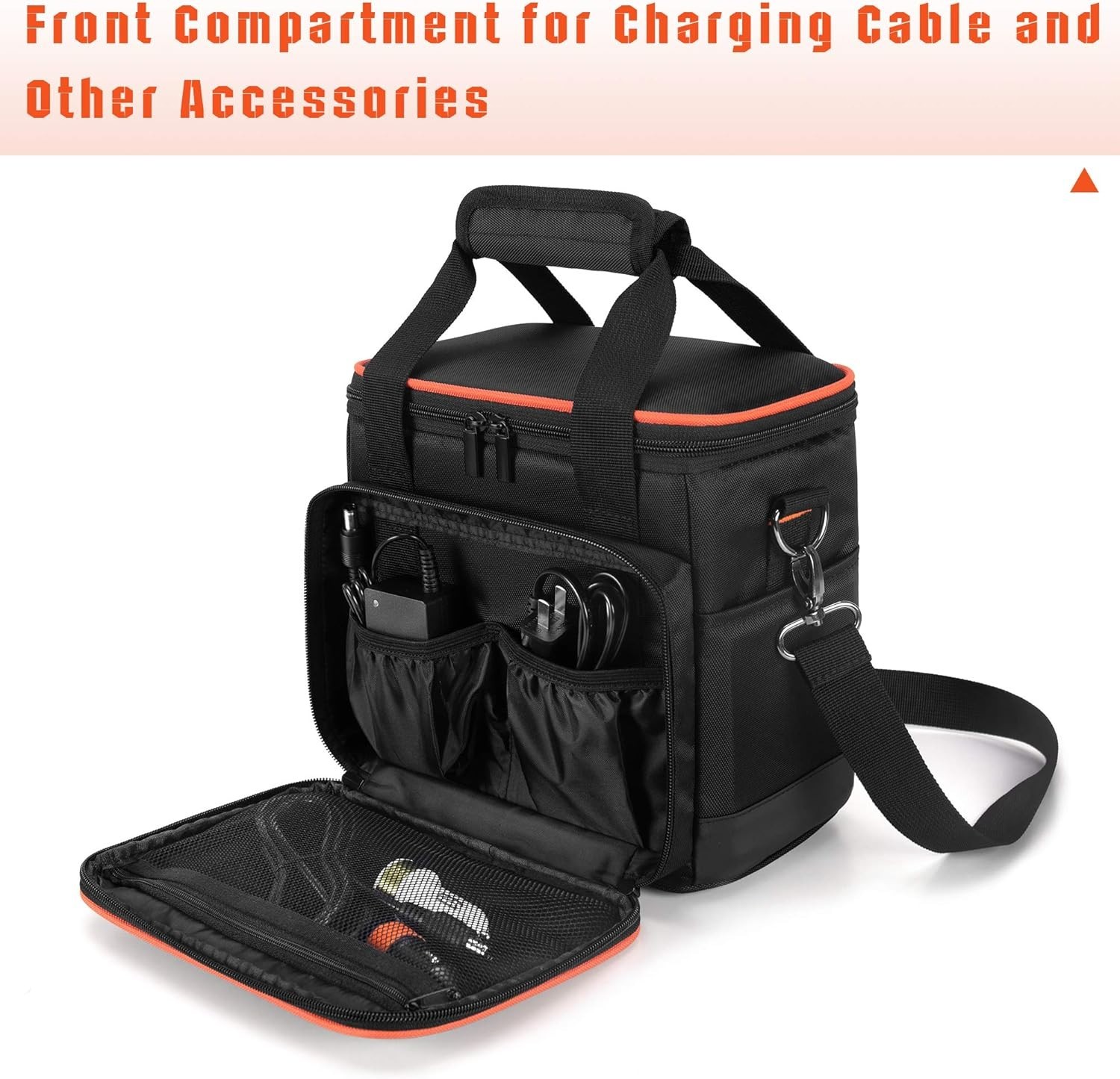 Multi-Pocket Black Carry Bag for Jackery Explorer – Ideal for Camping & Travel