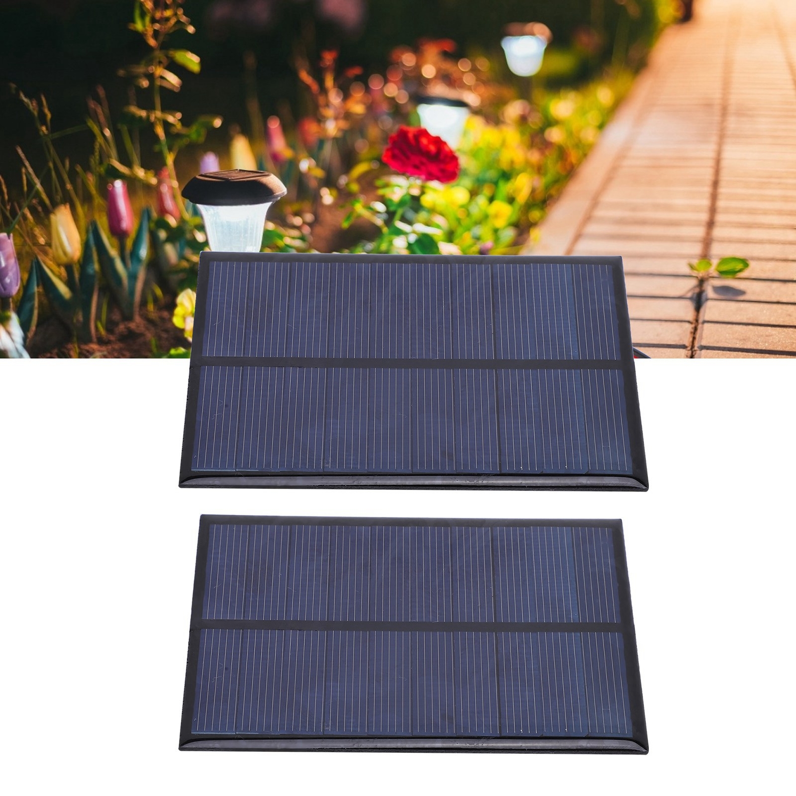2Pcs Solar Panel Epoxy Power Module Battery Polysilicon Supplies 5V 500MA