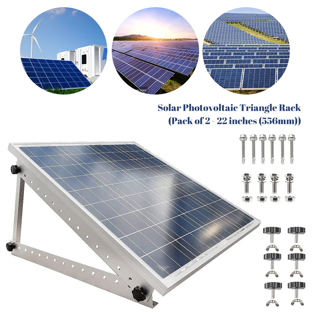 2/4/8 Pcs Solar Panel RV Tilt Mount Brackets Roof Flat Surface Adjustable Frame