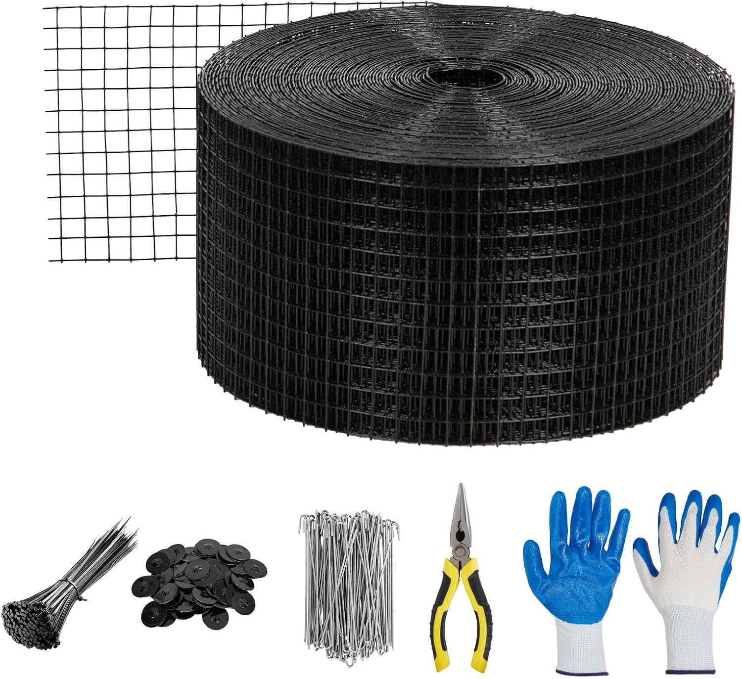 6″x50/100/120ft Solar Panel Bird Guard Mesh Critter Roll Kit 60/100pcs Fasteners