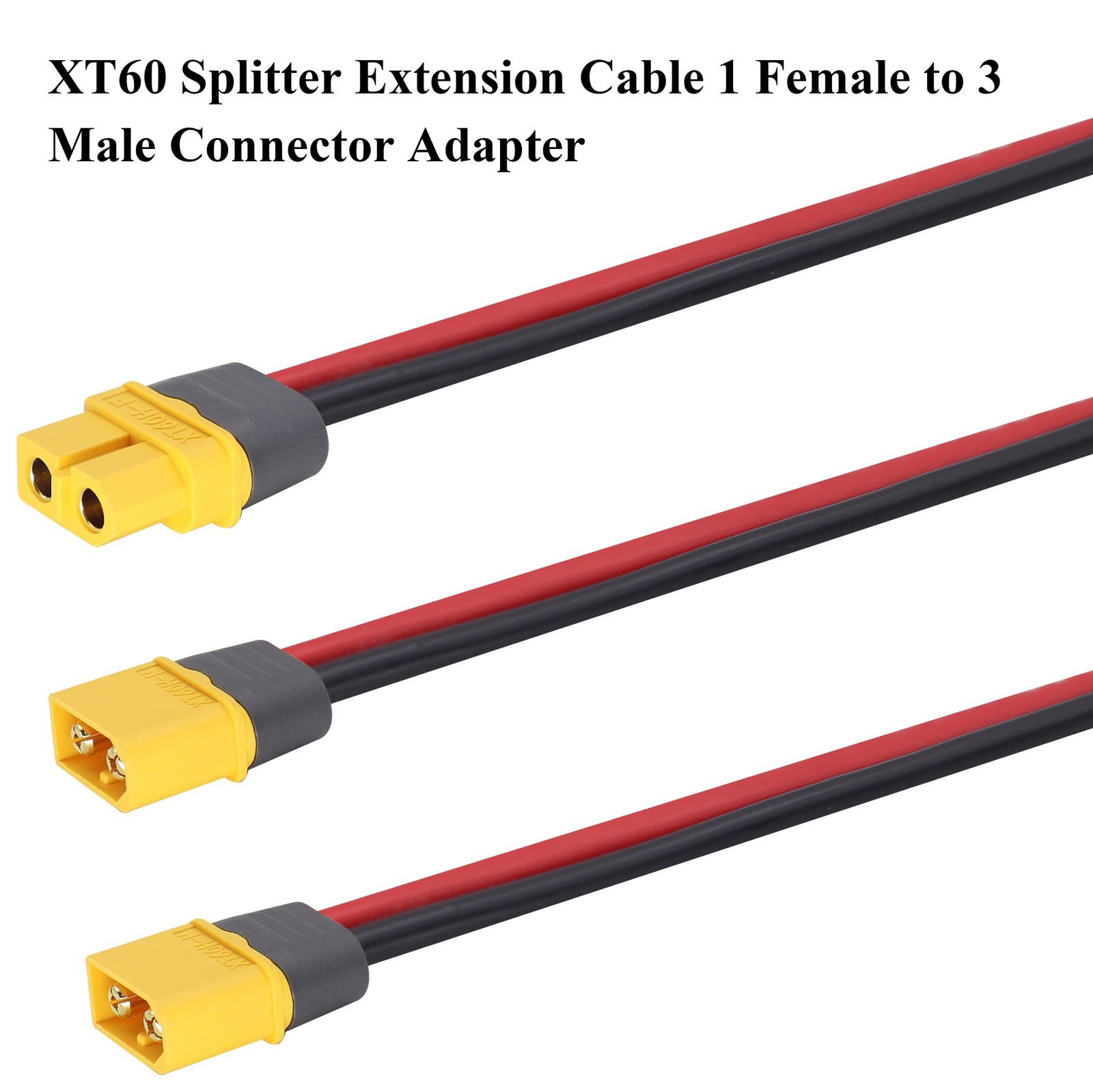 XT60 Y Splitter Cable, 1 Female to 2 Male Connector Adapter, 14AWG XT60 Exten…
