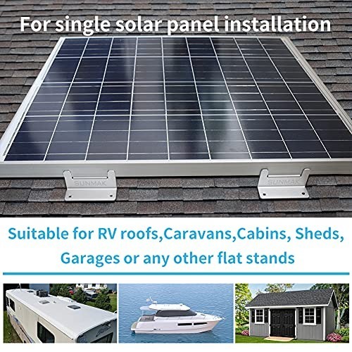 SUNMAK 16 Units per Set Solar Panel Mounting Z Brackets, Solar Panel Mounting Br
