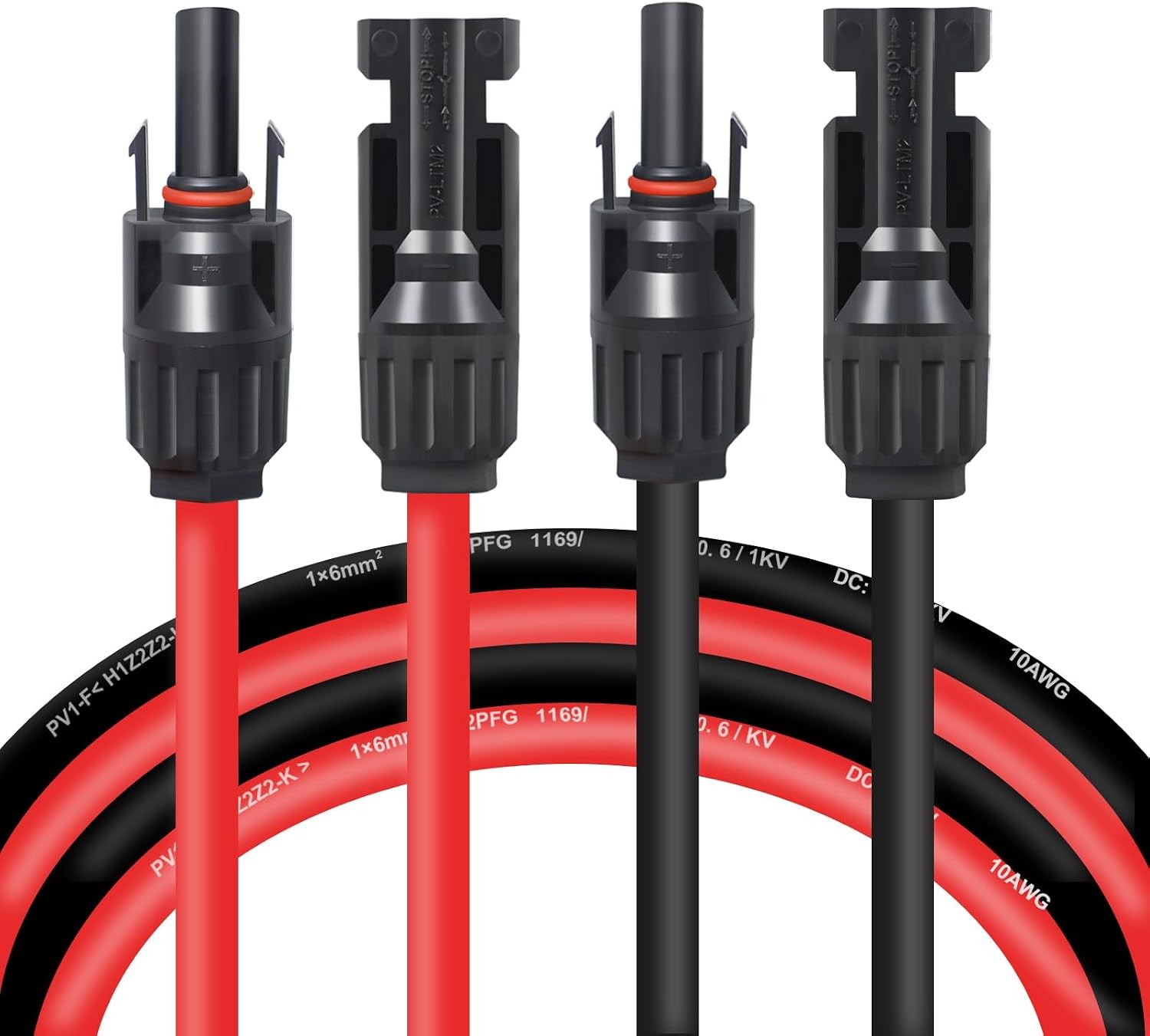 10AWG 20Feet Solar Extension Cable with Solar Connector on Both Ends for RV, Boa