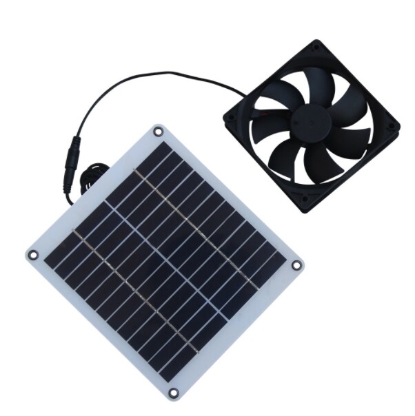 5W 10W 12V solar panel fan, solar pet exhaust fan, chicken dog cat air flow wind
