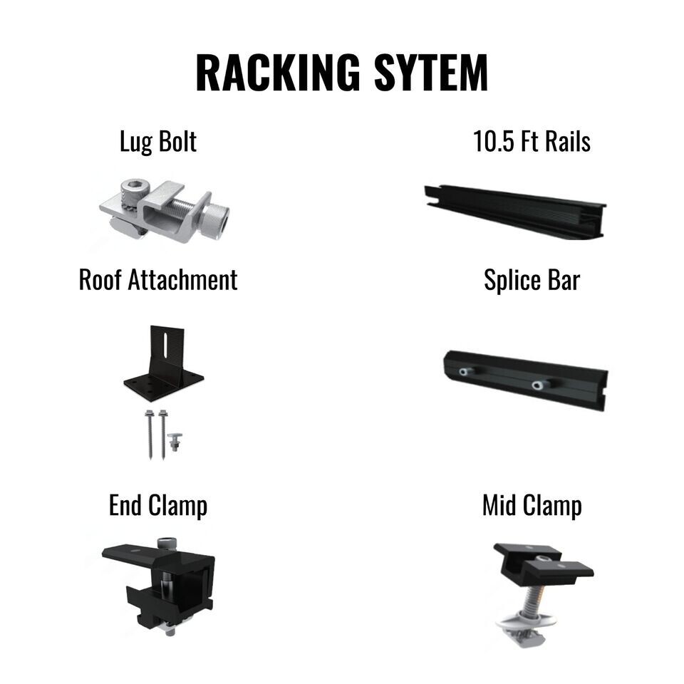 6.48 kW Solar Panels DIY Grid Tie Kit with Microinverter &Racking On-Grid System