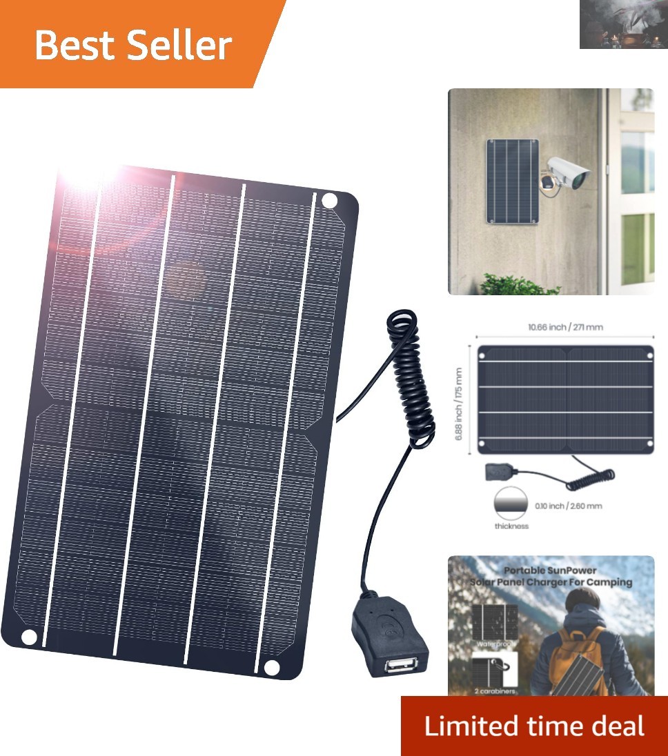 Portable 6W Mini Solar Power Panel – Ideal for Camping and Outdoor Adventures