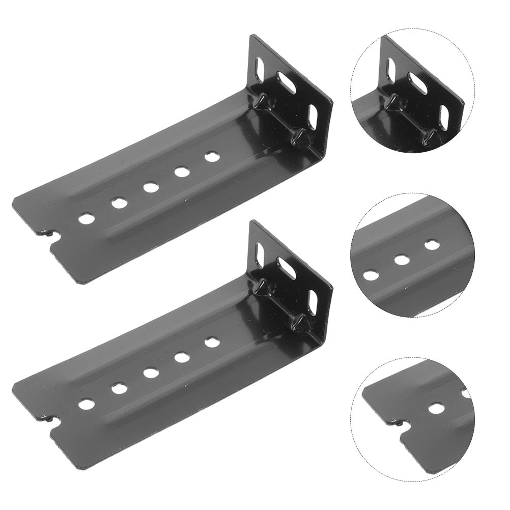 8Pcs Keyboard Tray Slide Brackets Alloy Durable Under Desk Keyboard Drawer Black