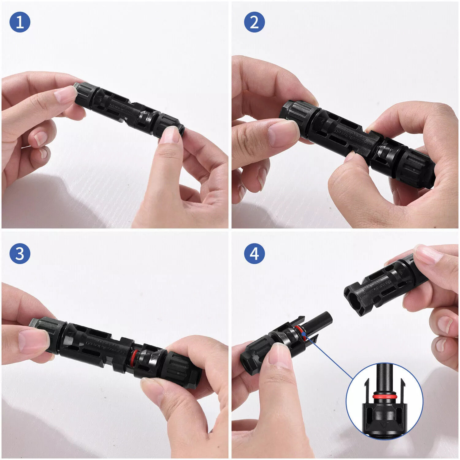 10-500 Pairs Male Female Solar Cable Connectors Socket Plug For DIY Solar Panel