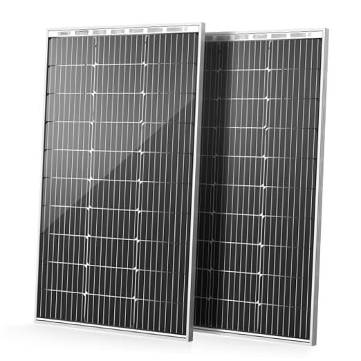 100W 12V Monocrystalline Solar Panel, High Efficiency Module PV Bifacial 2pcs