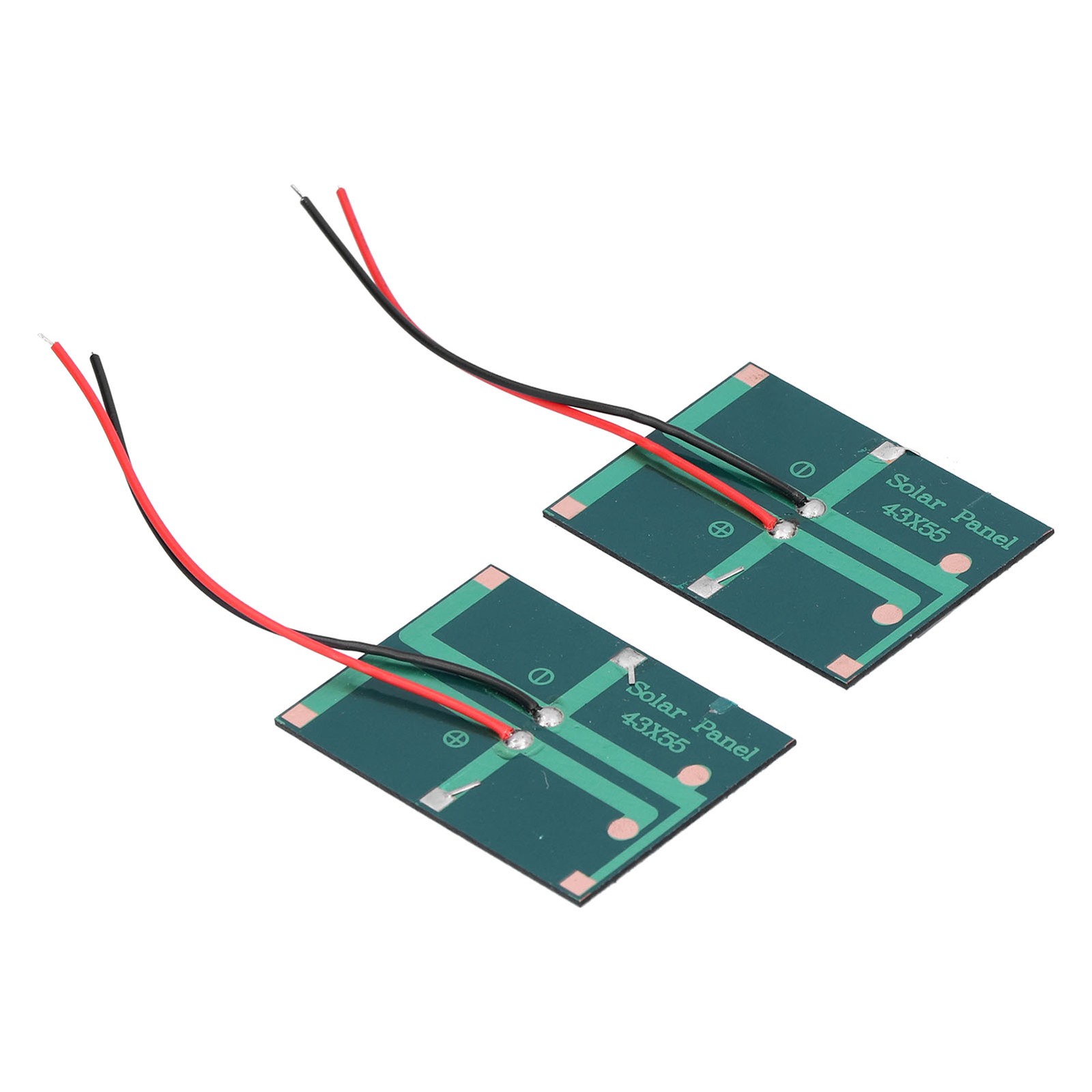 2Pcs Solar Panel Module Polysilicon Micro Mini Glue Power Solar Cells 43x55mm
