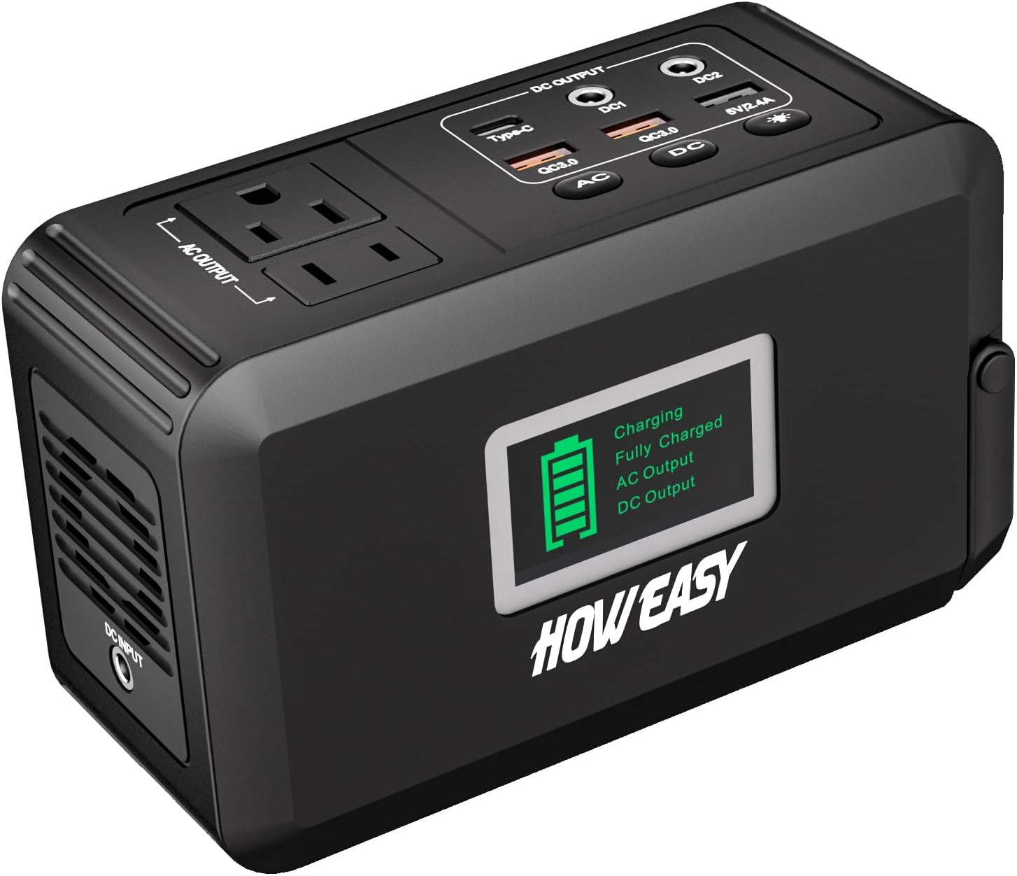 HOWEASY Portable Power Station120W(240W Peak), 24000mAh Camping Solar Generator,