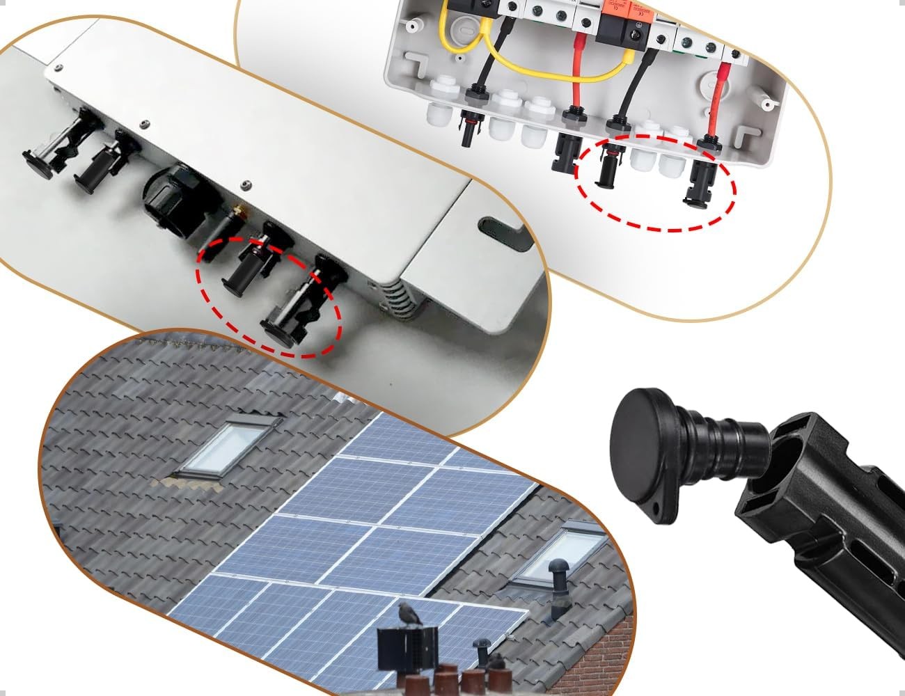 5 Pairs Solar Connector Caps, IP68 Weather Resistant Dust Male and Female Cap fo
