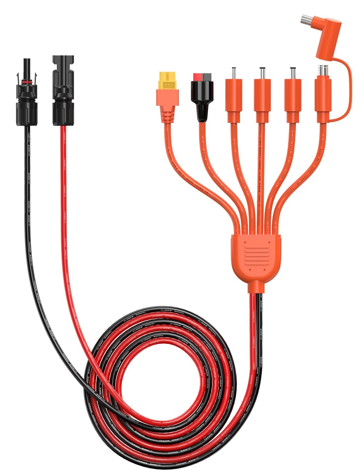 7-in-1 Solar Panel Connector Kit, Universal M-C-4 to DC 8mm XT60 Adapter for RV,