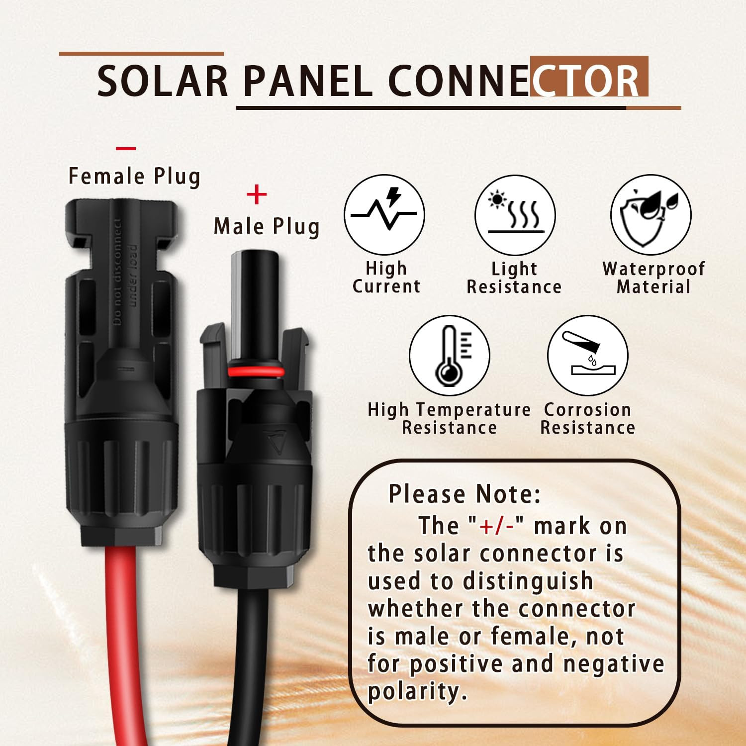 Solar Panel Adapter for Jackery, 6FT/1.8M Compatible with MC-4 to DC 8Mm Extensi