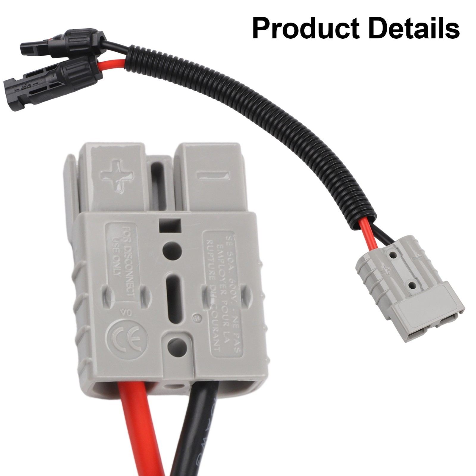 30cm SG50A600V Solar Panel Cable Wiring Y Adapter for Energy Solutions