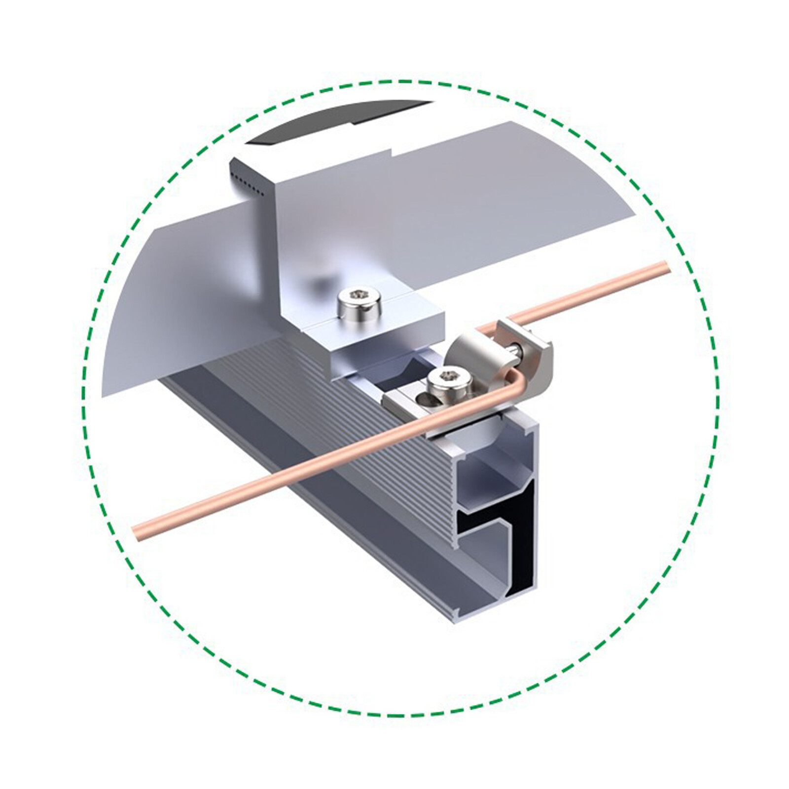 Standard Grounding Clip Grounding Lug Solar-Panel Solar-Mounting System Ground