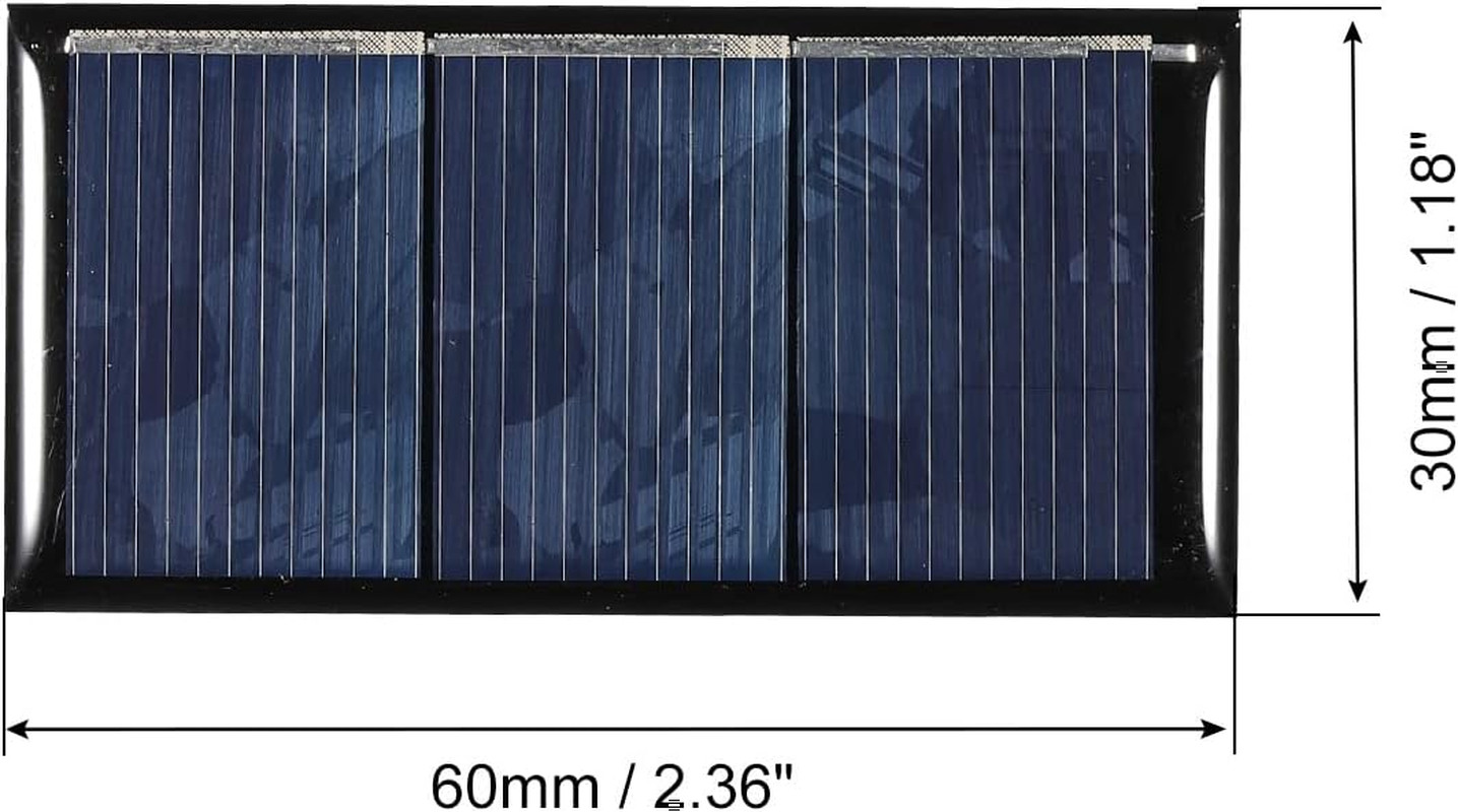 Mini Solar Panel Cell 1.5V 160Ma 0.24W 60Mm X 30Mm for DIY Electric Power Projec