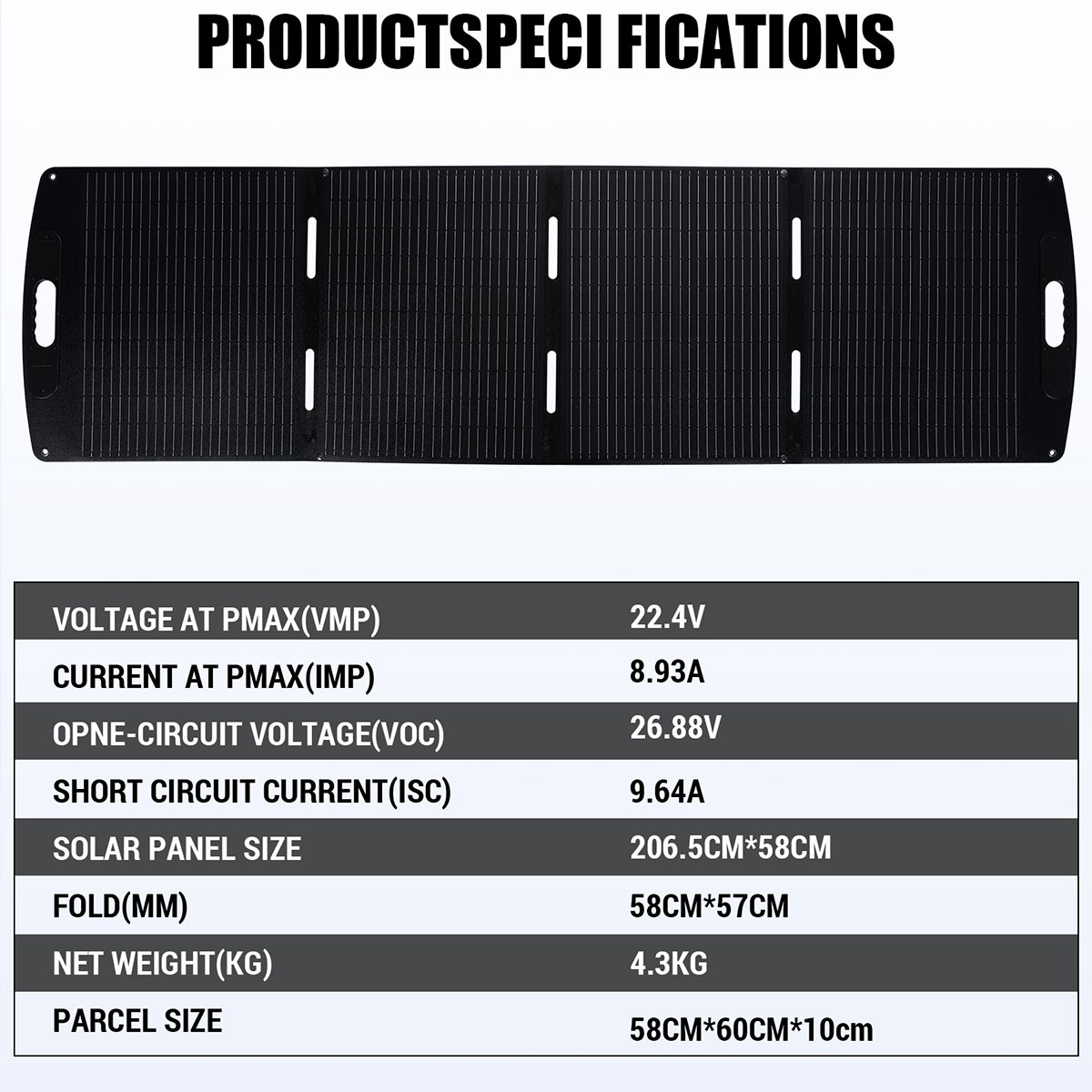 100W 200W Portable Mono Solar Panel Foldable for Power Station IP68 Waterproof