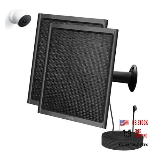 8W Solar Panel for Google Nest Camera Outdoor&Indoor Battery Version Black