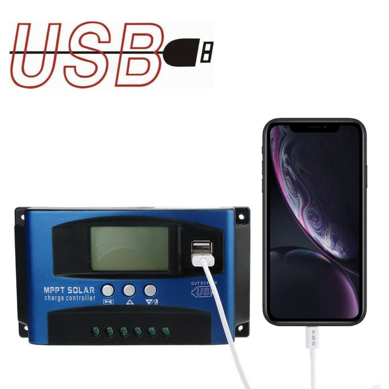 Regulator Dual USB Panel Auto Focus MPPT Solar 12V-24V Charge Controller 40A’