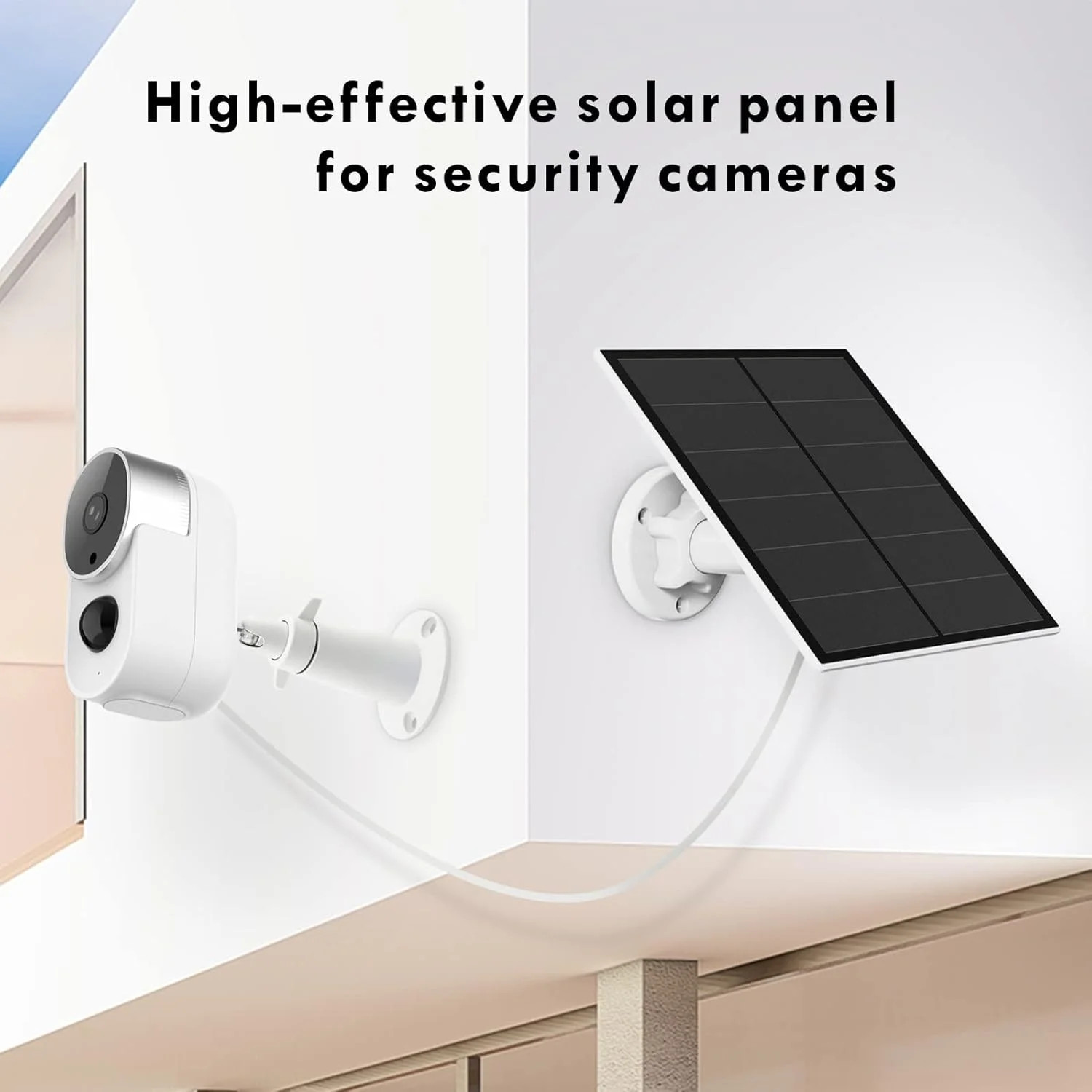 5W Solar Panel for Security Camera, USB Solar Panel for DC 5V Outdoor Rechargeab