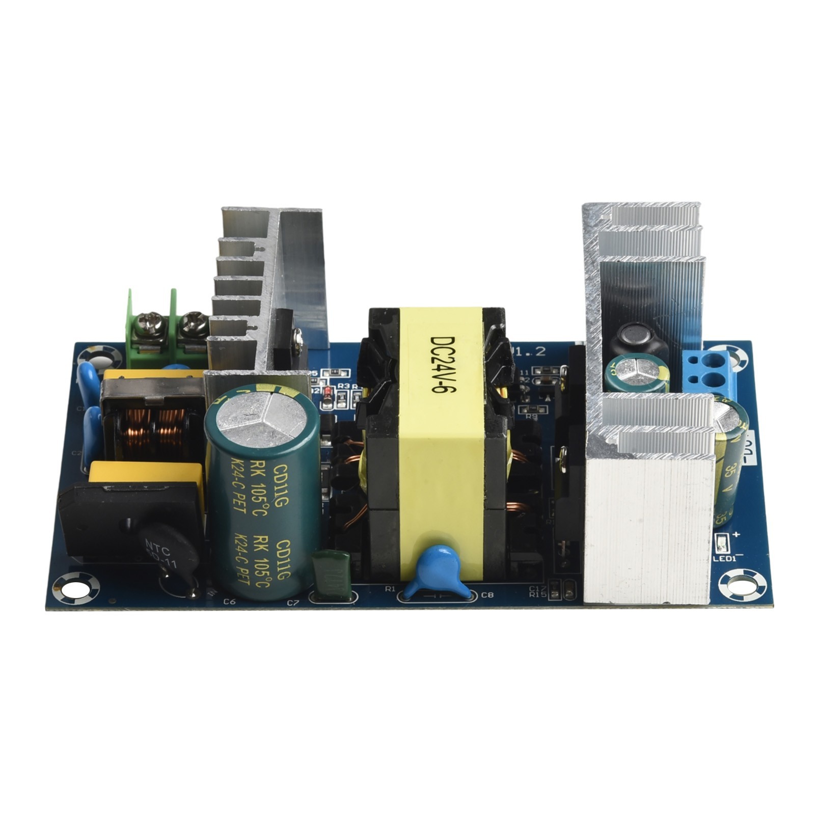 Power Supply Module with Short Circuit Protection and Heat Dissipation