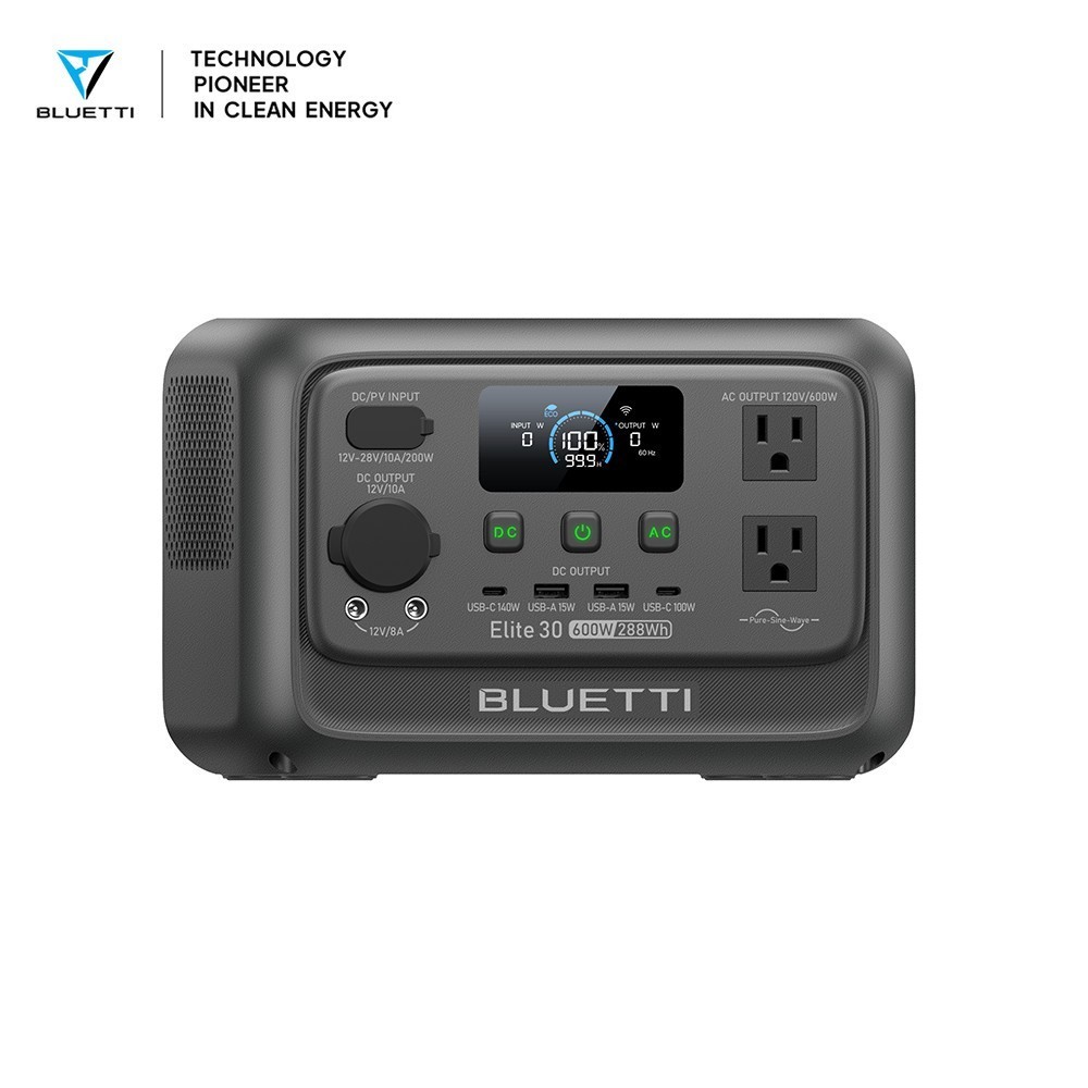 BLUETTI Elite 30 V2+100W Solar Panel 288Wh Portable Power Station for Road Trip