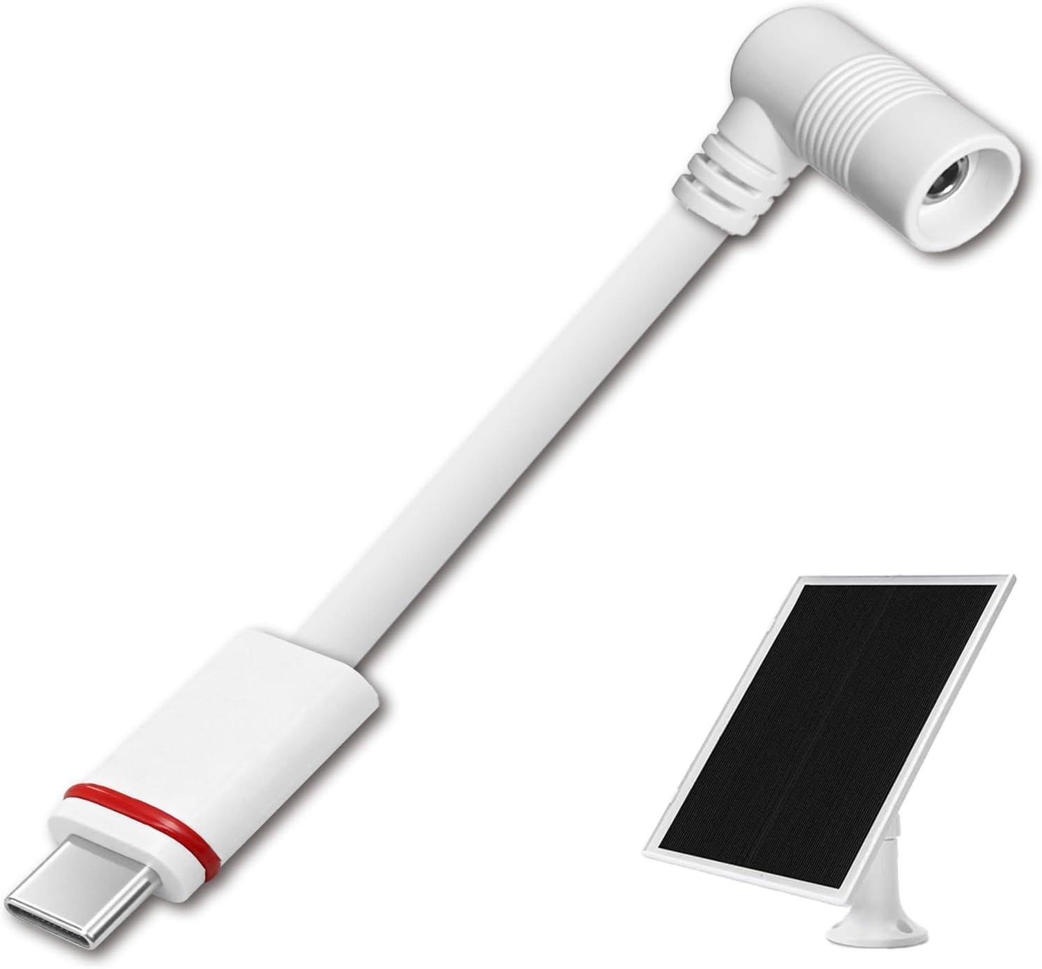 Barrel Adapter, USB-C Adapter Replacement Compatible with Ring Super Solar Panel
