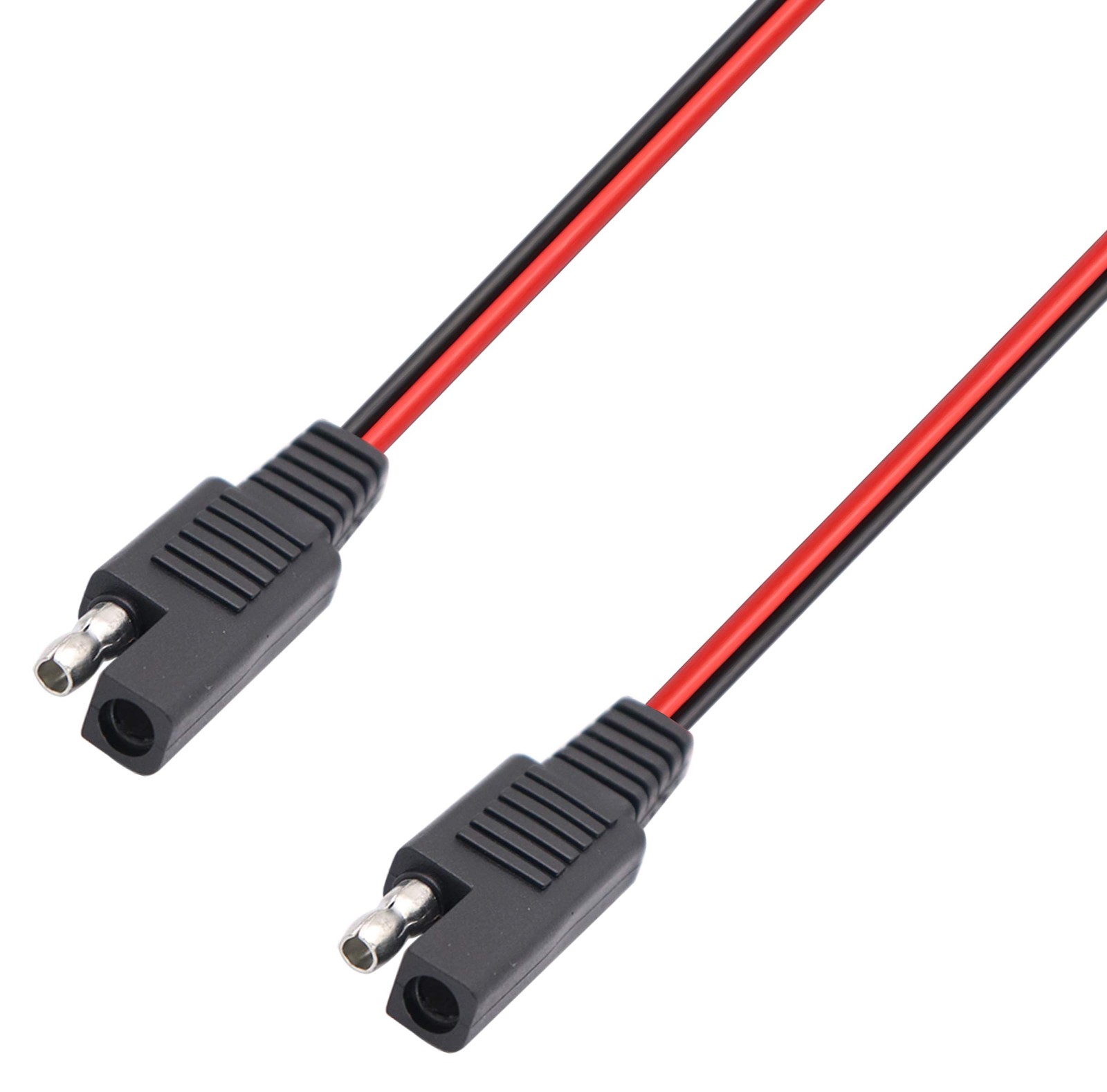 AAOTOKK 30cm SAE Y Splitter Adapter Cable – 1 to 2 DC Power Automotive Extens…