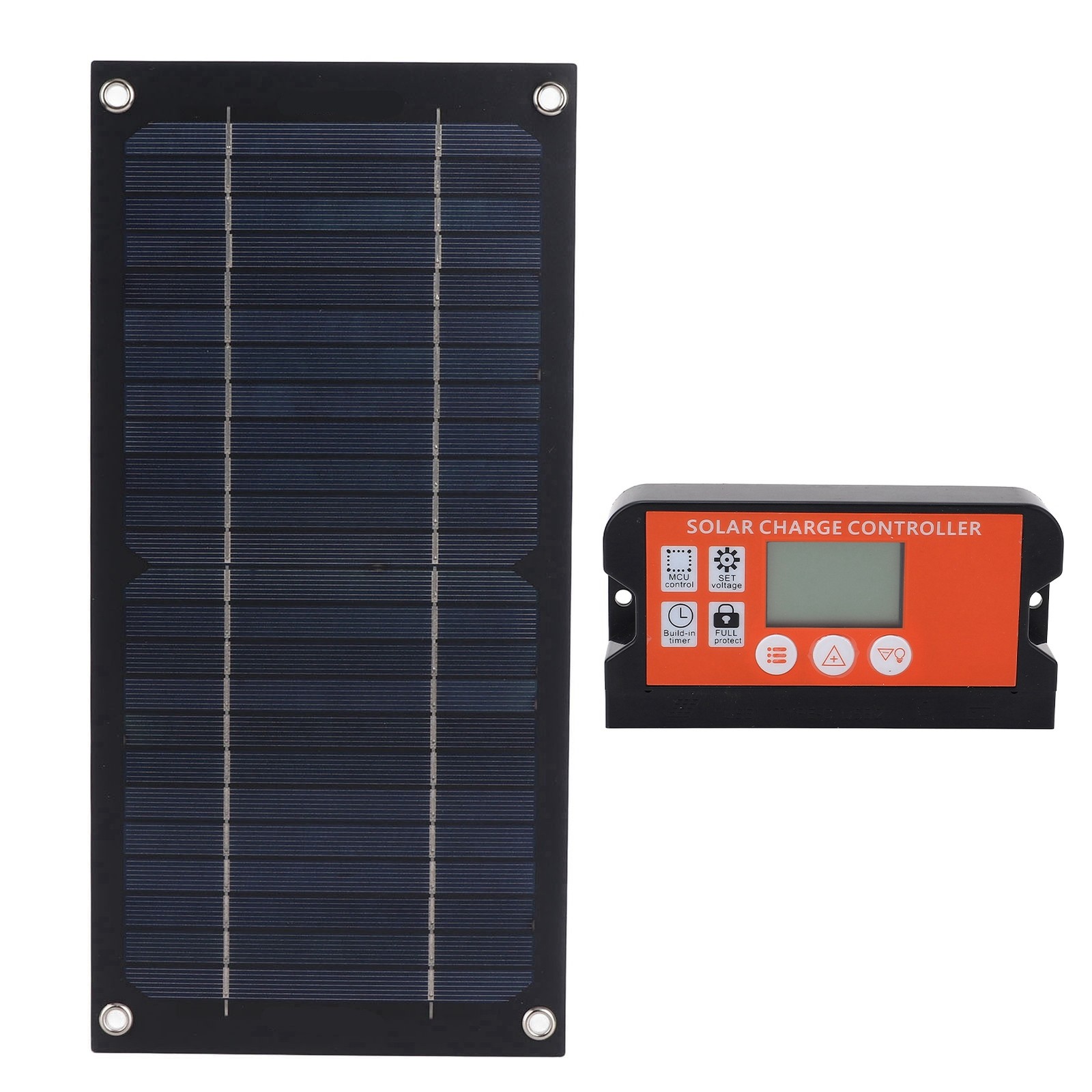 10W Solar Panel Kit 18V Battery Charger W/ Controller Caravan Boat RV Car