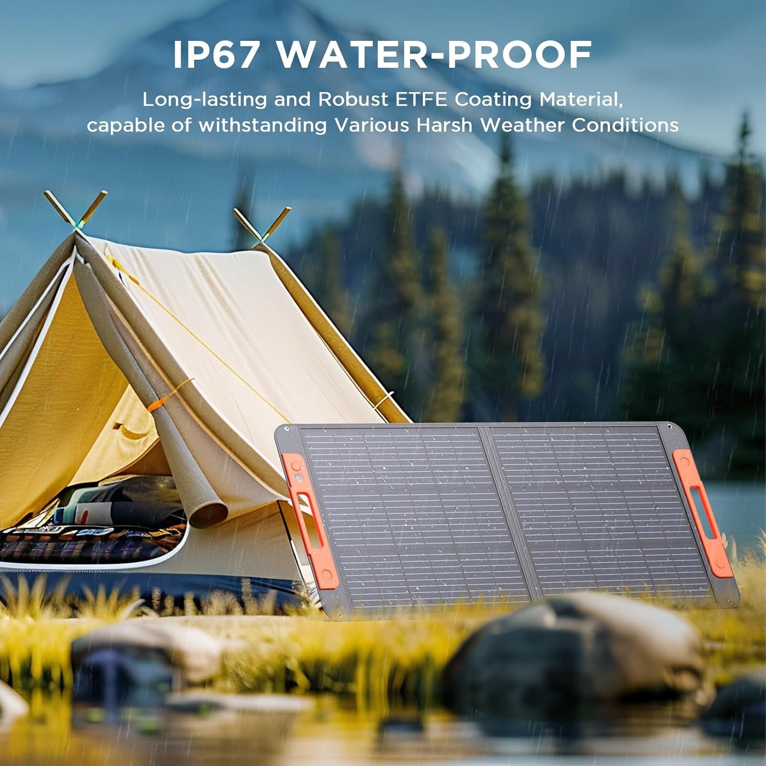 ZOUPW 100W Portable Solar Panel with Angle Guide 23.5%