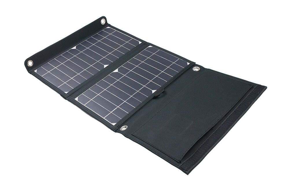 Monocrystalline Portable 15W / 5V USB Solar Panel Folding Camping Fishing
