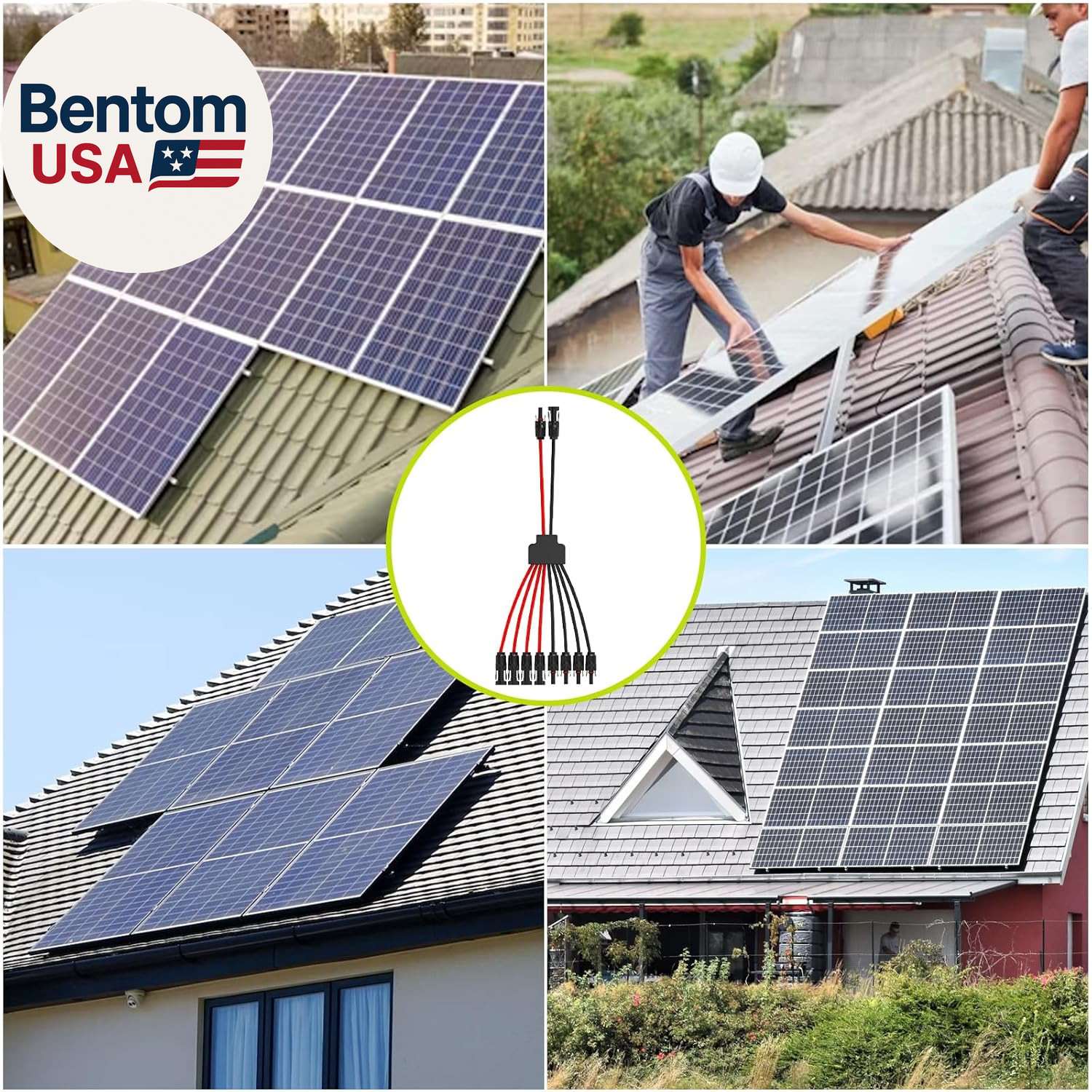 Solar Panel Y Branch Connector 2 to 8 Splitter Waterproof 30A DC1000V 10AWG
