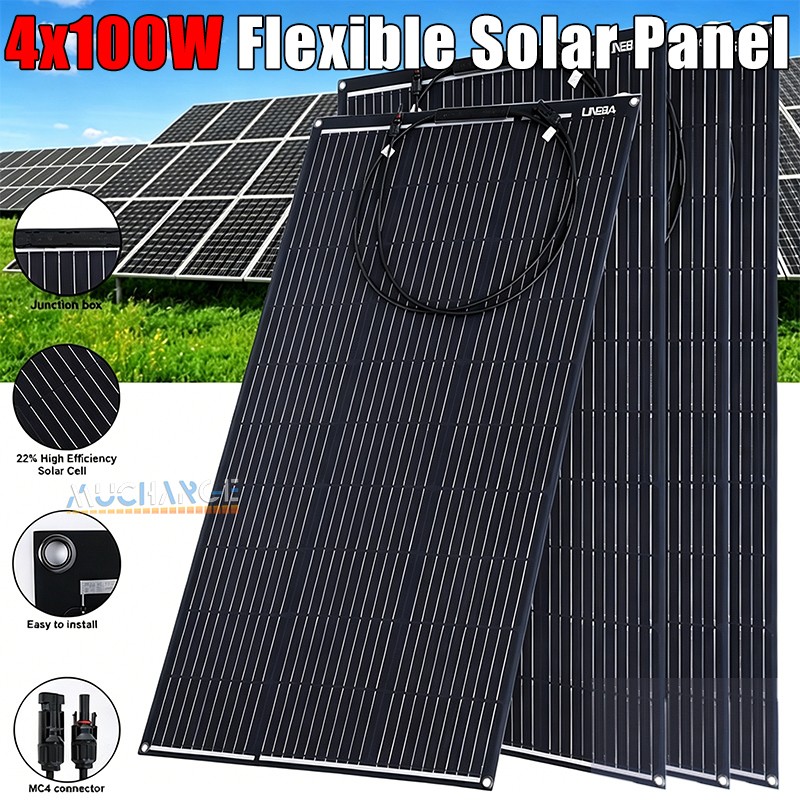 200W (2 x 100) Mono Solar Panel Off-Grid 9BB for RV/Boat/Cabin/ Camping Battery
