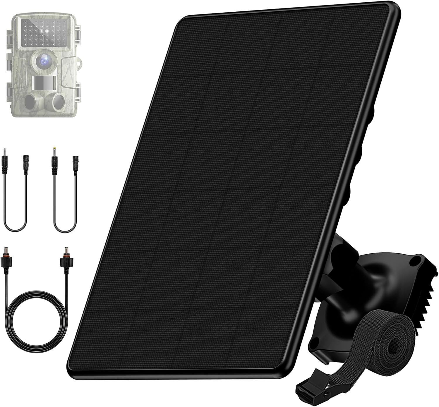 Trail Camera Solar Panel,6W Solar Charger Kit 6V/2A 9V/1.5A 12V/1A,4000mAh Ba…