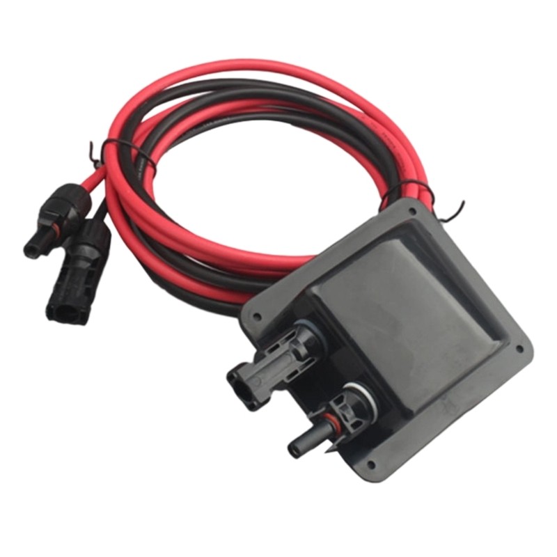 Campers Solar Cable Entry Double Port Waterproof Connectors ABS With Wiring