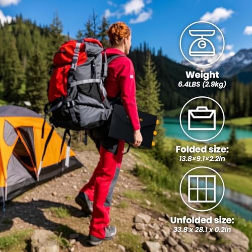 Portable Solar Panel for Power Station – 60W – 24% High Efficiency – C-60W