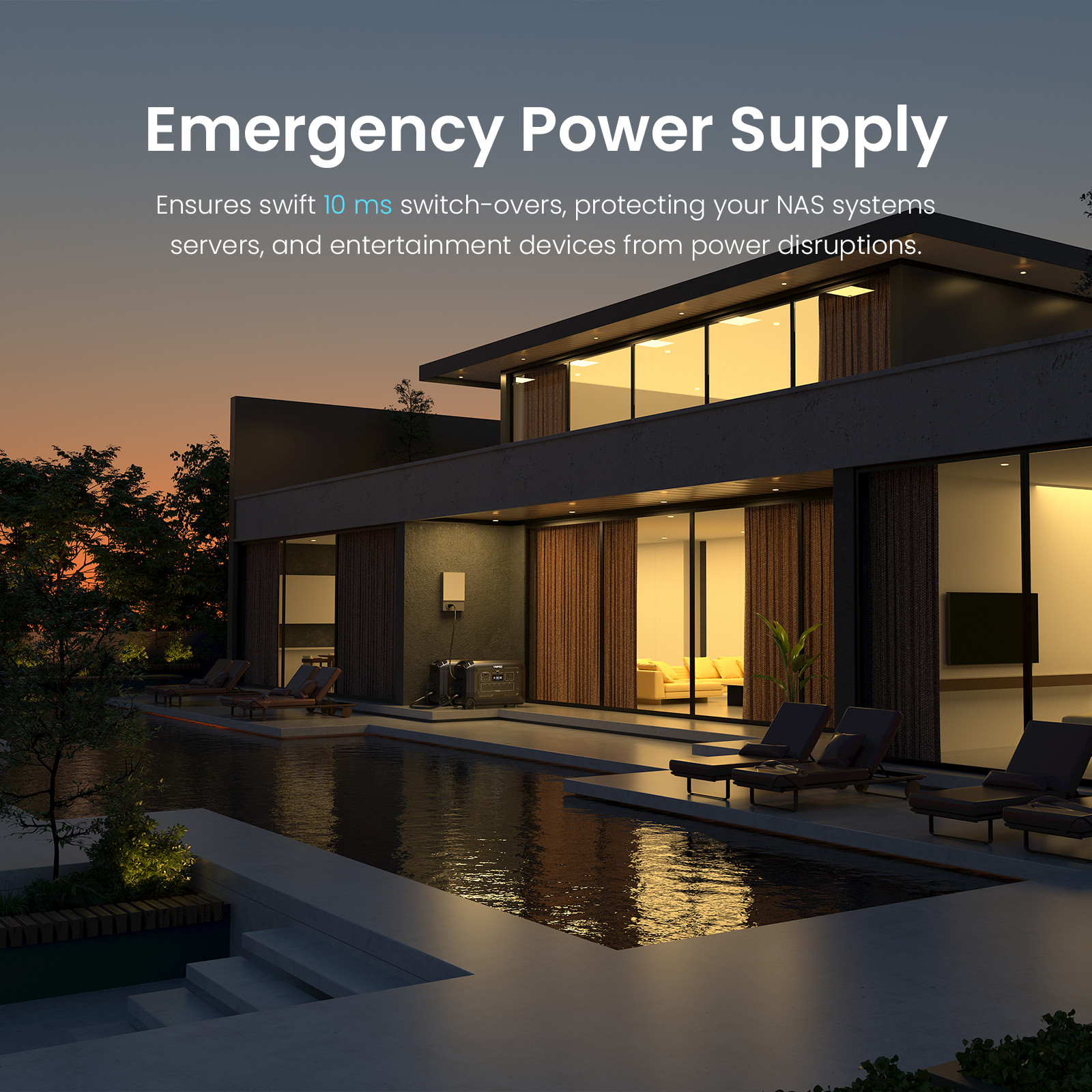 OUPES Mega 5 4000W/5040Wh Portable Power Station Solar Generator Home Backup RV