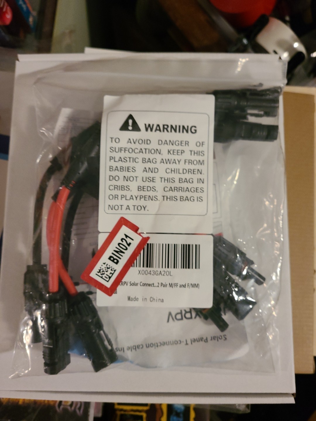 2 Pairs Solar Connectors, Y Branch Parallel Adapter (M/FF, F/MM)