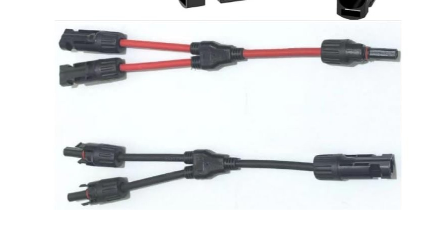 12AWG Solar Y Adapter Extension Cable Male Female Connector 2-Piece Set
