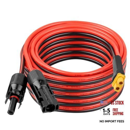 10AWG 25FT XT60 Solar Extension Cable 2 3 6 10 15 20 25 35 40 50 75 10 AWG 25FT