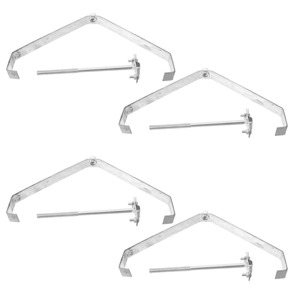 4 Pcs Roof Support Bracket Tile Mounting Grounding Rod Clamp Holder